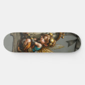 Steampunk Fairy mit Golden Wings & Antique Clock Skateboard (Horizontal)