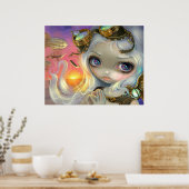 Steampunk Fairy WindSwept ART DRINT Poster (Küche)