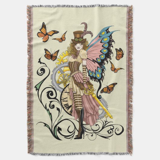 Steampunk Fairy Yellow Clock Gears Decke (Vorderseite Vertikal)