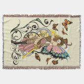 Steampunk Fairy Yellow Clock Gears Decke (Vorderseite)