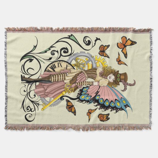 Steampunk Fairy Yellow Clock Gears Decke (Vorderseite)