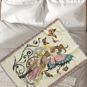 Steampunk Fairy Yellow Clock Gears Decke
