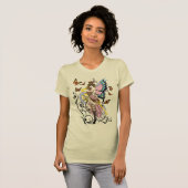 Steampunk Fairy Yellow Clock Gears T-Shirt (Vorne ganz)
