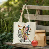 Steampunk Fairy Yellow Clock Gears Tragetasche