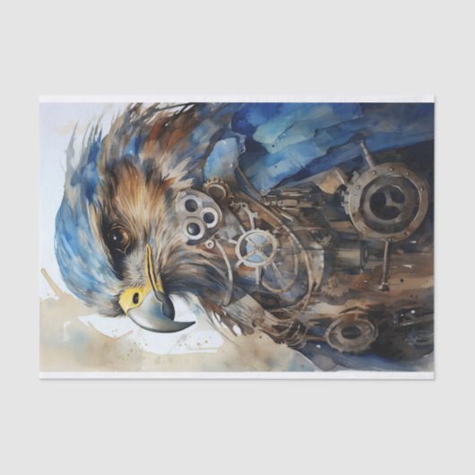 Steampunk Falcon 4 Decoupage Paper Seidenpapier (Vorderseite)