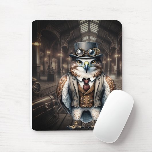 Steampunk Falcon Mousepad (Mit Mouse)