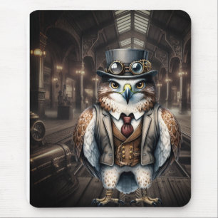 Steampunk Falcon Mousepad