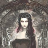 Steampunk Fallen Angel | Dunkle Kunst Aufkleber (Vorderseite)