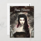 Steampunk Fallen Angel | Dunkle Kunst Postkarte (Vorne/Hinten)