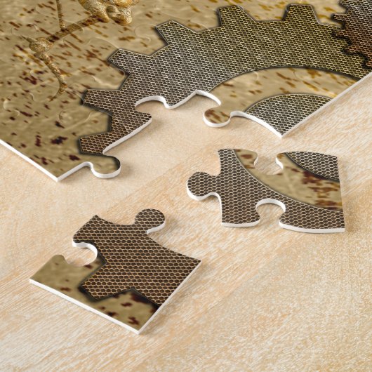 Steampunk, fantastische Dampflibellen mit Gängen Puzzle (Seite)