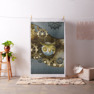 Steampunk, fantastische   mechanische Eule Stoff