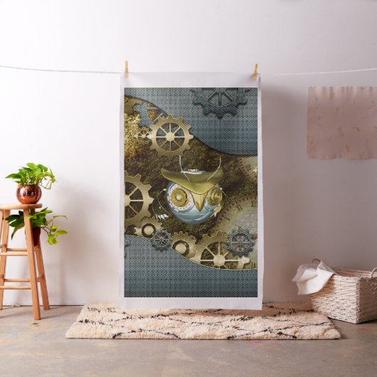 Steampunk, fantastische   mechanische Eule Stoff (Beispiel)