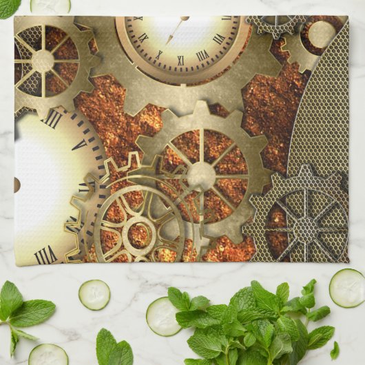 Steampunk, fantastischer steampunk Entwurf Handtuch (Gefaltet)