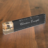 Steampunk, fantastisches steampunk Pferd Namensplakette (Seite)