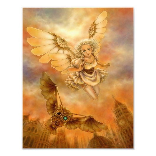 Steampunk Fantasy Art Foto Print (Vorne)