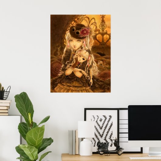 Steampunk Fantasy Art Poster (Heimbüro)