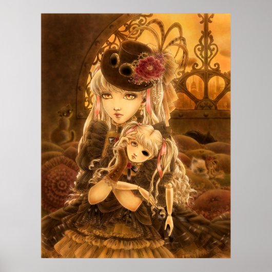 Steampunk Fantasy Art Poster (Vorne)