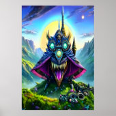 Steampunk Fantasy Bestie im Wald | Art der AI Poster (Vorne)