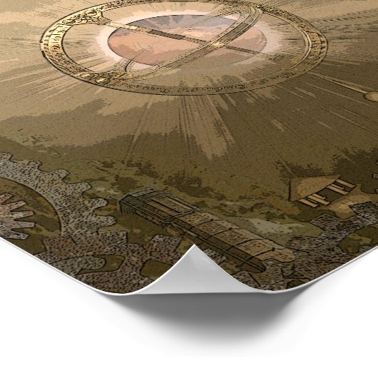 Steampunk Fantasy City Poster (Ecke)