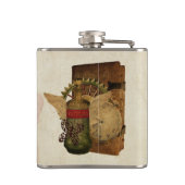 Steampunk Fantasy Collage Flask Flachmann (Rückseite)
