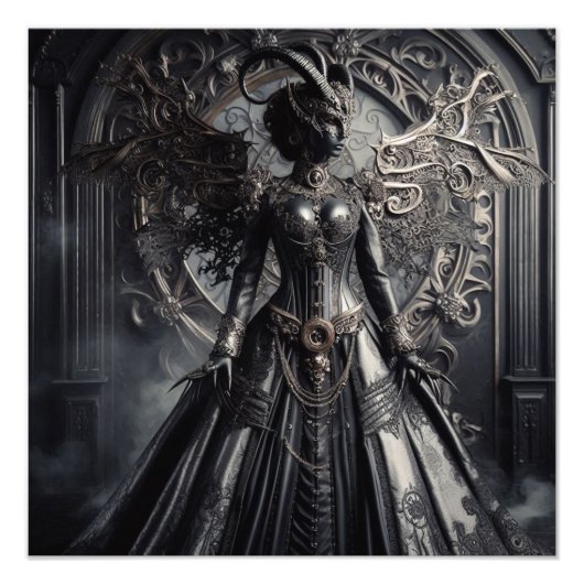 Steampunk Fantasy Darkness Demon Fashion Fotodruck (Vorne)