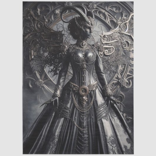 Steampunk Fantasy Darkness Demon Fashion Seidenpapier