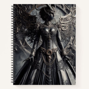 Steampunk-Fantasy-Dunkelheit-Dämonen-Mode Notizblock