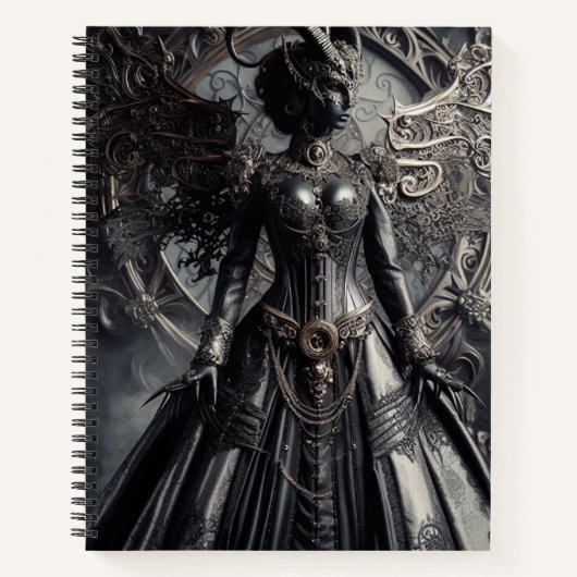 Steampunk-Fantasy-Dunkelheit-Dämonen-Mode Notizblock (Vorderseite)