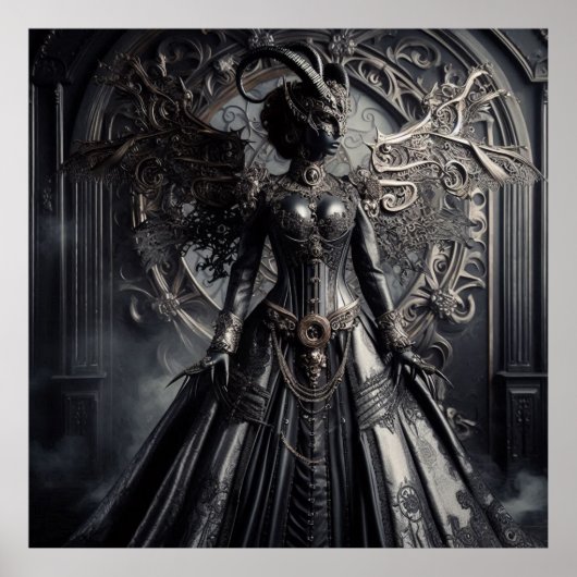 Steampunk-Fantasy-Dunkelheit-Dämonen-Mode Poster (Vorne)