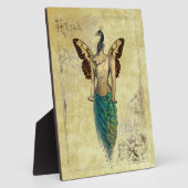 Steampunk Fantasy Peacock Gold Fotoplatte (Seite)