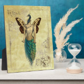 Steampunk Fantasy Peacock Gold Fotoplatte (Seite)