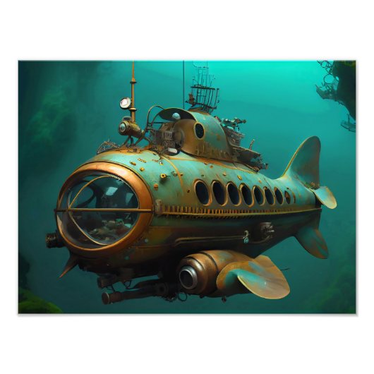 Steampunk Fantasy Submarine Fotodruck (Vorne)
