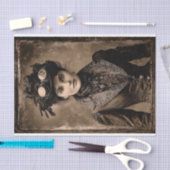 Steampunk Fantasy Woman Photo Styl DX4L Decoupage Seidenpapier (Handwerk)