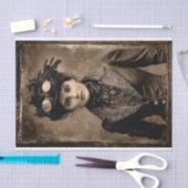 Steampunk Fantasy Woman Photo Styl DX4R Decoupage Seidenpapier (Handwerk)