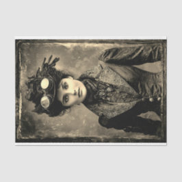 Steampunk Fantasy Woman Photo Styl DX4RF Decoupage Seidenpapier