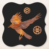 Steampunk - farbenfrohe, rostfreie Keule und Gears Untersetzer (Vorderseite)