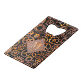 Steampunk - Farbige, rostfreie Gänge - Custom Mono Geldbeutel Flaschenöffner (Vorderseite Schrägansicht)