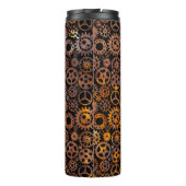 Steampunk - Farbige, rostfreie Gänge - Custom Mono Thermosbecher (Rückseite)