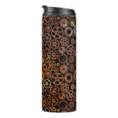 Steampunk - Farbige, rostfreie Gänge - Custom Mono Thermosbecher (Nach rechts gedreht)