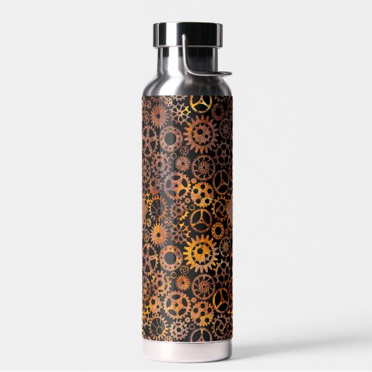 Steampunk - Farbige, rostfreie Gänge - Custom Mono Trinkflasche (Links)