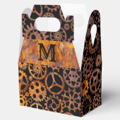 Steampunk-Farbige, rostfreie Gänge-Monogramm-Gabel Geschenkschachtel (Geöffnet)