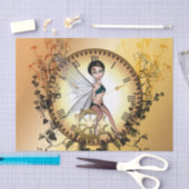 Steampunk Fee auf einer Uhr Seidenpapier (Handwerk)