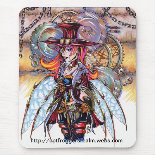 Steampunk Fee Mousepad (Vorne)