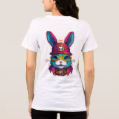 Steampunk Feline Captain Tri-Blend Shirt (Rückseite)