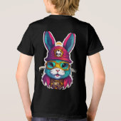 Steampunk Feline Captain Tri-Blend Shirt (Rückseite)