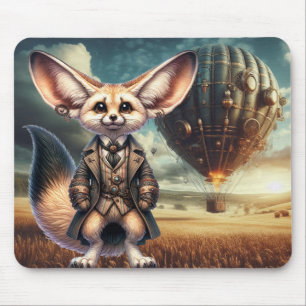 Steampunk Fennec Fox Mousepad
