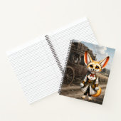 Steampunk-Fennec-Fuchs-Dame & Postkutsche Notizblock (Innenseite)