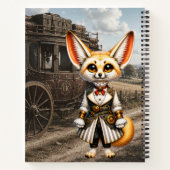 Steampunk-Fennec-Fuchs-Dame & Postkutsche Notizblock (Rückseite)