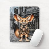 Steampunk Fennec Fuchs Gentleman im Hatter Shop Mousepad (Mit Mouse)