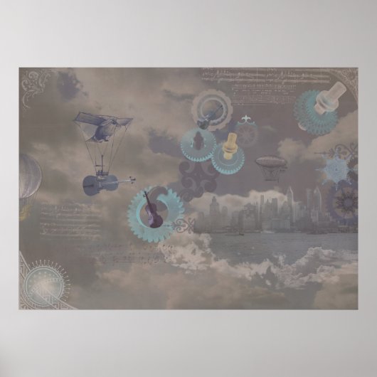Steampunk Fiddle Strings Poster (Vorne)